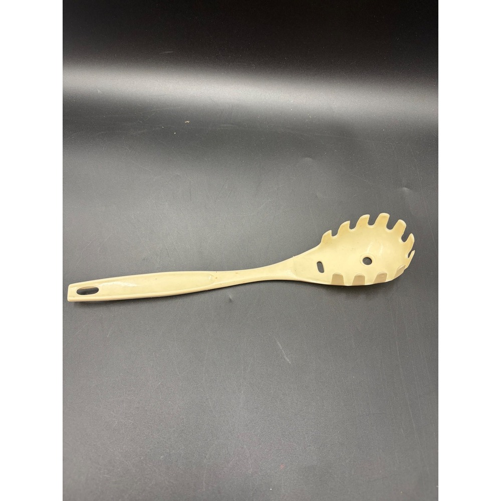 Vintage Foley Cream Nylon Pasta Fork Server Spaghetti Spoon Kitchen Utensil